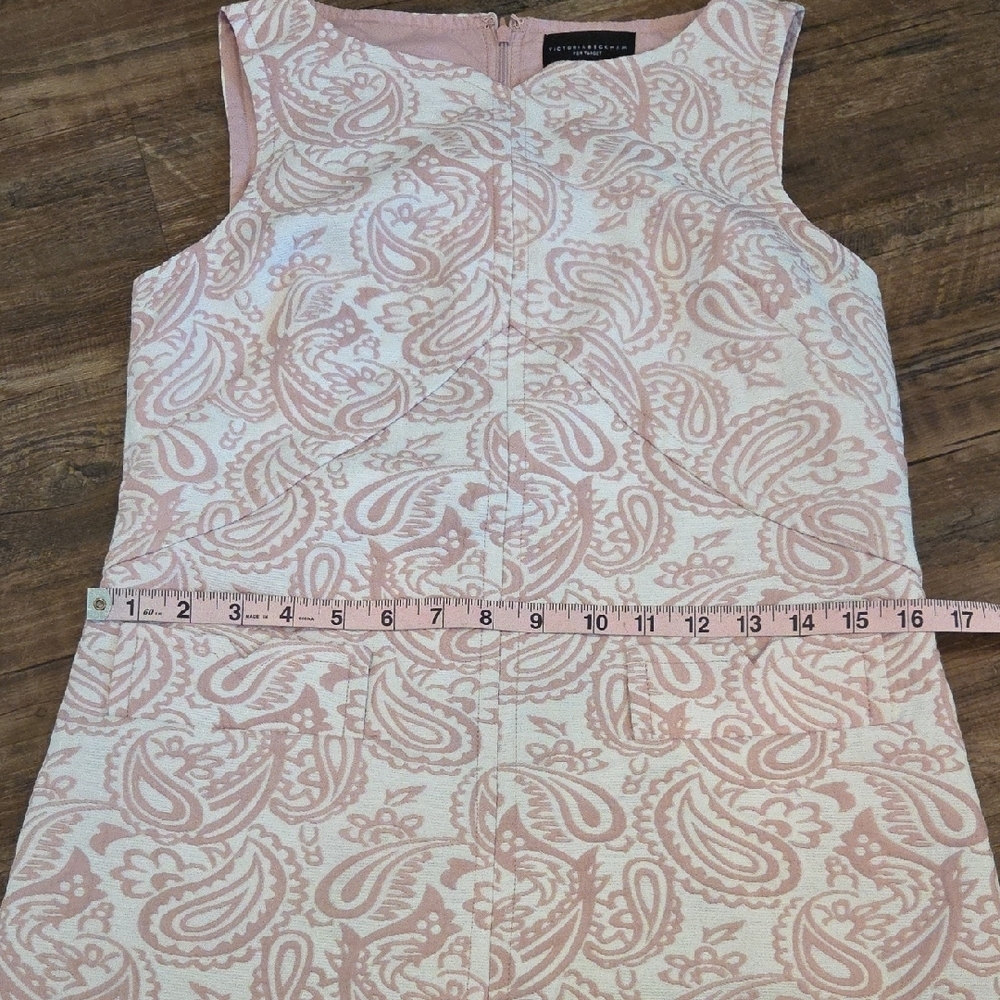Victoria Beckham For Target Limited Release Pink Jacquard Sleeveless Dress XS - Picture 14 of 16